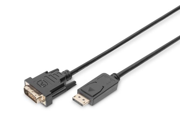 ASSMANN - DisplayPort kaapeli - DisplayPort (han) til DVI-D (han) - 3 m - formet - sortti