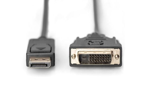 ASSMANN - DisplayPort kaapeli - DisplayPort (han) til DVI-D (han) - 3 m - formet - sortti