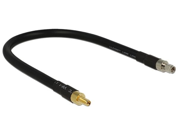 Delock - Antennekabel - SMA hun til SMA han - 40 cm - koaksial - sortti