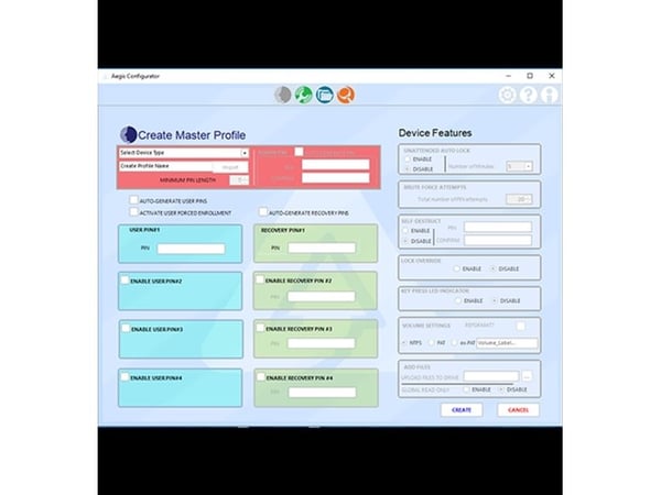 Apricorn Aegis Configurator - Sikkerhetskonfigurator