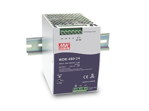 IMC Networks WDR-480-24, 480 W, 180 - 550, 47 - 63, Grå, -30 - 70 °C, -40 - 85 °C