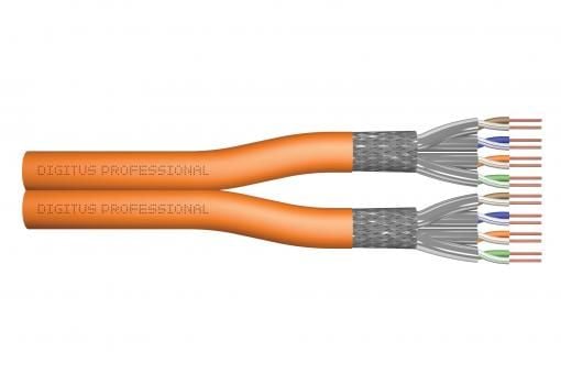 DIGITUS Professional - Samlet kabel - 100 m - SFTP, PiMF - CAT 7 - oransje, RAL 2000