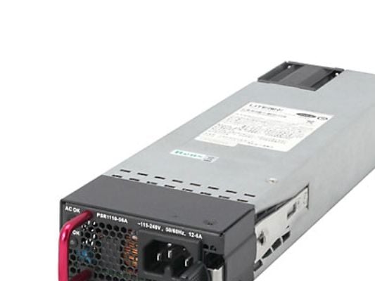 HPE X362 - Strømforsyning - "hot-plug" / redundant (plug-in modul) - AC 115-240 V - 1110 watt - Europa - for HPE 5130 24, 5130 48, 5500-24, 5500-48...