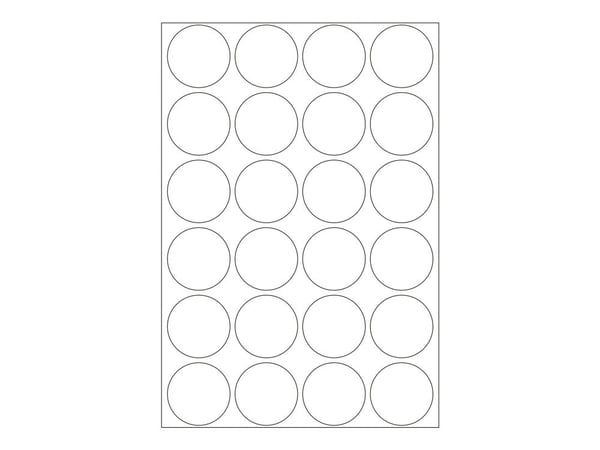 HERMA - Permanet adhesiv - hvit - 25-mm rund 768 etikett(er) (32 ark x 24 merkelapper HERMA - Permanet adhesiv - hvit - 25-mm rund 768 etikett(er) (32 ark x 24 merkelapper