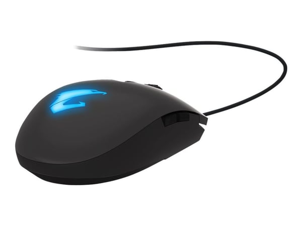 Gigabyte AORUS M2, Molempikätinen, Optinen, USB A-tyyppi, 6200 DPI, Musta