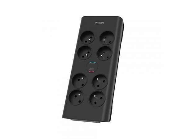 Philips SPN7080BA/60 overspenningsvern Svart 8 AC-uttak 2 m