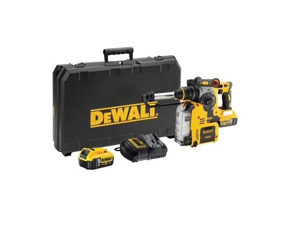 DeWALT sladdlös kombinationshammare DCH275P2, 18 Volt, Rotary Hammer, SDS-plus, Grå, Svart, Gul, Borstlös motor, 2,4 cm, 1100 rpm, 1,3 cm