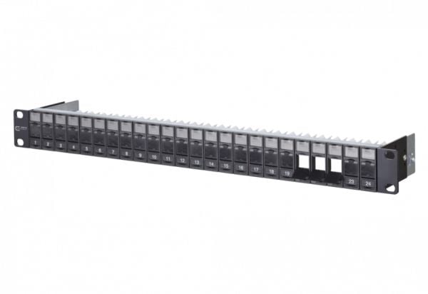 Metz Connect Unequipped - Patch-panel - lajittelu - 1U - 19" - 24 porttia