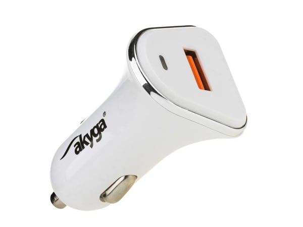 Akyga AK-CH-07 - Bilstrømadapter - 15 watt - 3 A - QC 3.0 (USB) - hvit