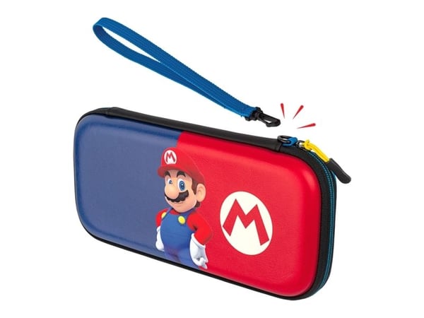 PDP Slim Deluxe: Power Pose Mario, Hardshell case -kotelo, Nintendo, Sininen, Punainen, Nintendo Switch, Nintendo Switch Lite, Nintendo Switch OLED...