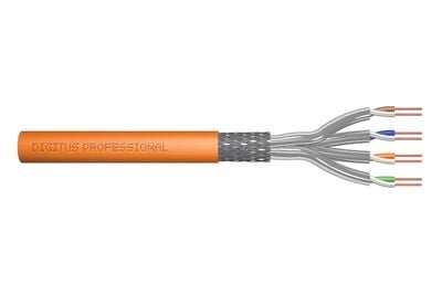 DIGITUS Professional - Samlet kabel - 1000 m - 7.5 mm - S/FTP - simpleks - CAT 7 - IEEE 802.5/IEEE 802.3 - halogenfri, solid - oransje, RAL 2000