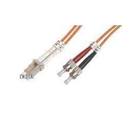 DIGITUS - Koblingskabel - LC multimodus (hann) til ST flermodus (hann) - 2 m - fiberoptisk - 50 / 125 mikroner - OM3 - med støvel, halogenfri - akv...