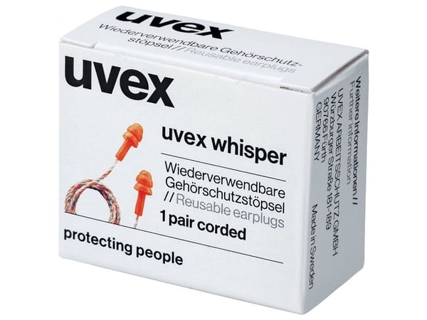 Uvex 2111201, In-ear, Harmaa, Oranssi, 23 dB, Langallinen