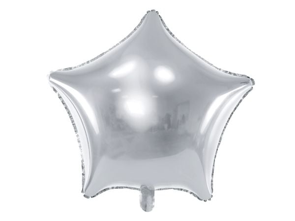 PartyDeco Star, Lekeballong, Sølv, Star, Ikke for barn under 36 måneder, 480 mm, 50 stykker