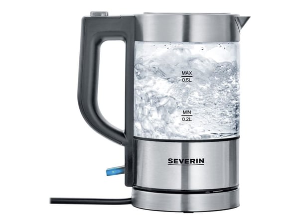 SEVERIN WK 3472 - Kjele - 0.5 liter - 1 kW - glass/stainless steel/black