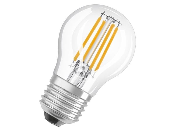 OSRAM LED STAR - LED-filamentlyspære - form: P45 - klar finish - E27 - 5.5 W (ekvivalent 60 W) - klasse D - varmt hvitt lys - 2700 K