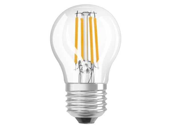 OSRAM LED STAR - LED-filamentlyspære - form: P45 - klar finish - E27 - 5.5 W (ekvivalent 60 W) - klasse D - varmt hvitt lys - 2700 K