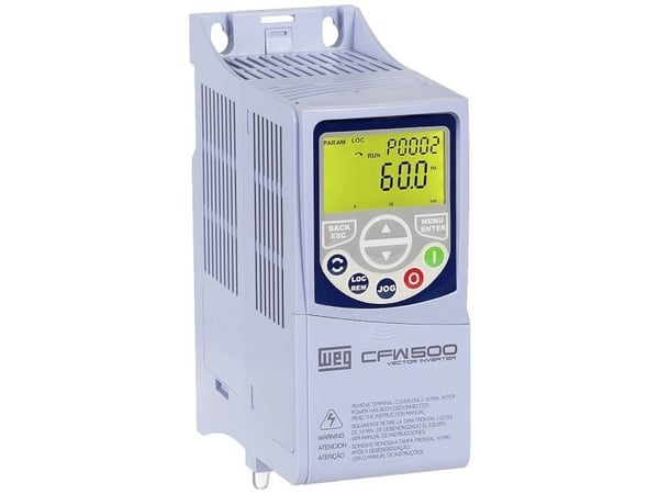WEG Frekvensomformer CFW500 A 01P0 T4 0,25 kW 3-faset 380 V, 480 V