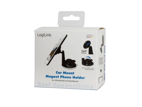 LogiLink AA0110, Mobiltelefon/smarttelefon, Passiv holder, Bil, Sort