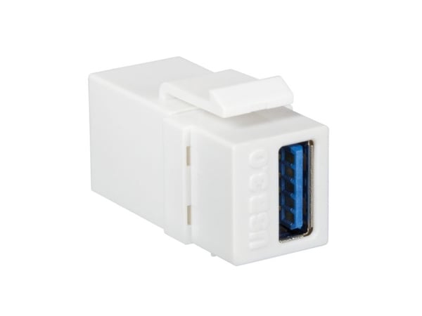LogiLink NK0015, Tasainen, Valkoinen, USB A, Pääte, Naaras, Nikkeli