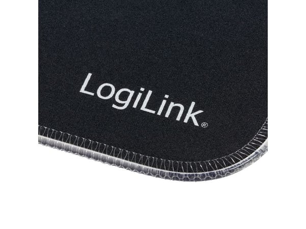 LogiLink ID0183, Musta, Yksivärinen, Polyesteri, Kumi, USB-virta, Useita, Pelihiirimatto