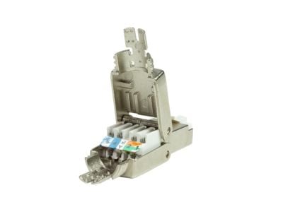 LogiLink MP0080 - CAT.8.1 feltmonterbar RJ45-kontakt, RJ45, grå, rustfritt stål, 22/24, 8,5 mm
