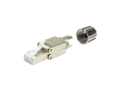 LogiLink MP0080 - CAT.8.1 feltmonterbar RJ45-kontakt, RJ45, grå, rustfritt stål, 22/24, 8,5 mm