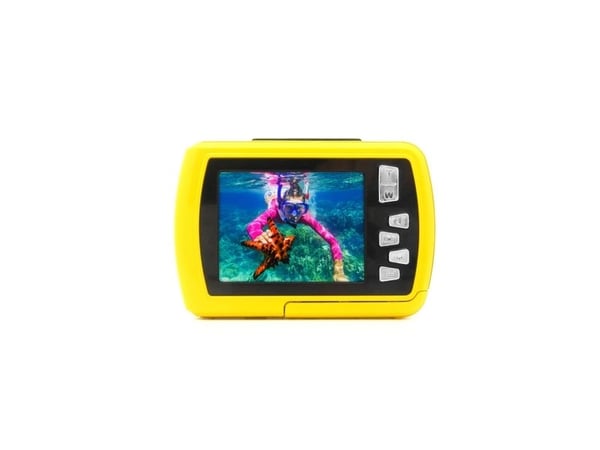 Easypix Aquapix W2024 Splash - Digitalkamera - kompakt - 5.0 MP / 16.0 MP (interpolert) - 720 p - under vannet inntil 3 m - gul