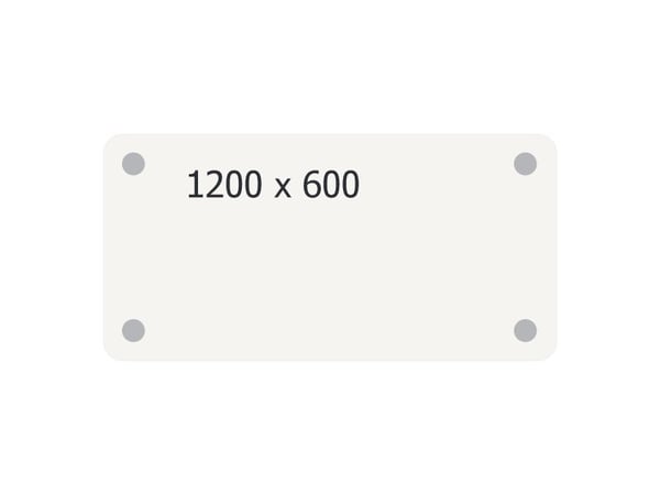 Skrivebord DNA, Hvid 1200x600mm I-ben/Alugrå