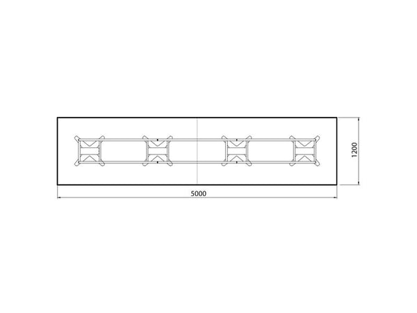 Neuvottelupöytä DNA, Antrasiitti 5000x1200 mm suorakaiteen muotoinen, Valkoinen pohja