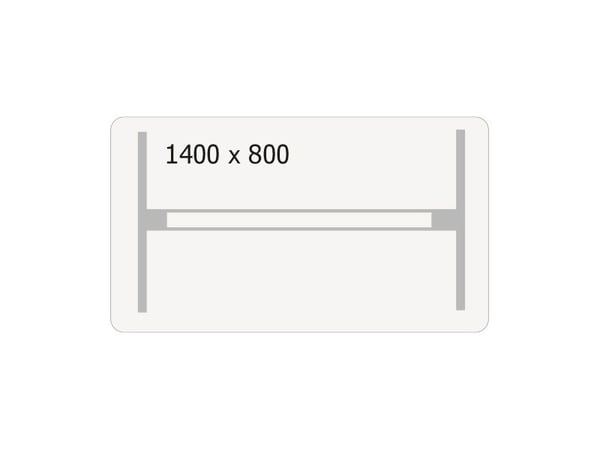 Nosto-/laskupöytä DNA, koivu 1400x800 mm 2-jalkainen/valkoinen