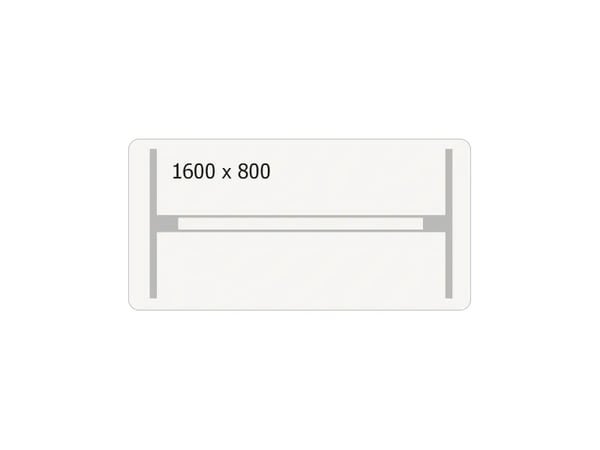 Hæve-sænkebord DNA, Lysgrå 1600x800 mm 2-ben/Sort