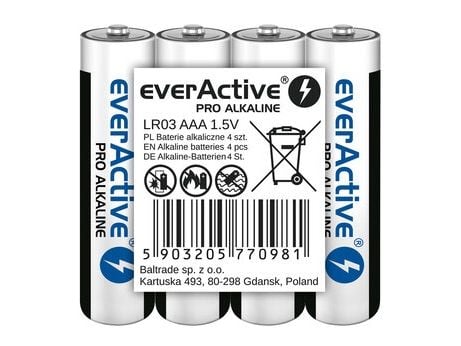 Alkaliparistot everActive Pro Alkaline LR6 AA - 4 kpl.