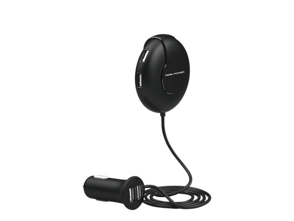 Realpower - Autovirtasovitin - 9,4 A - 6 lähtöliitäntää (USB)