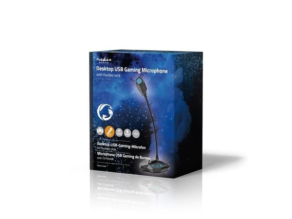 Nedis GMICGU100BK, PC-mikrofon, -30 dB, 50 - 16000 Hz, 2200 O, 60 dB, 110 dB