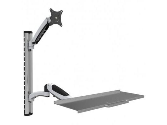Techly ICA-PLW 02, 8 kg, 38,1 cm (15"), 68,6 cm (27"), 75 x 75 mm, 100 x 100 mm, Sølv