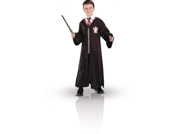 Harry Potter pakke med kappe, briller og tryllestav 5 - 8 år