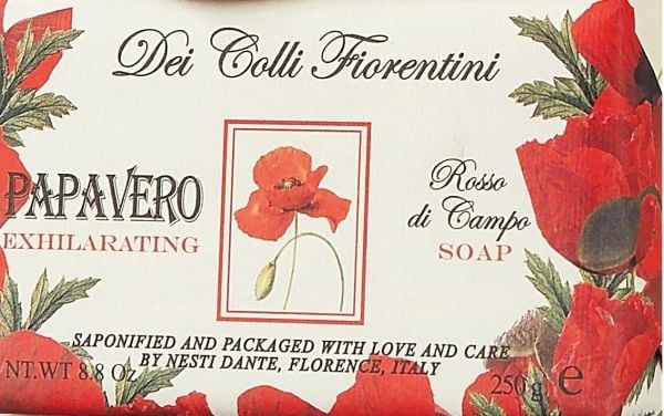 Nesti Dante Dei Colli Fiorentina Triple Milled Vegetal Soap Papavero 250 g
