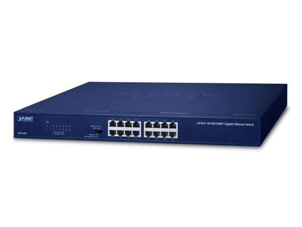 PLANET GSW-1601 - Switch - ikke-styrt - 16 x 10/100/1000 - stasjonær