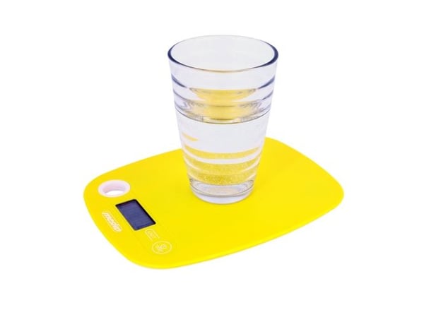Mesko Home MS 3159y, Elektronisk kjøkkenvekt, 5 kg, 1 g, Gult, Benkeplate, Rektangel