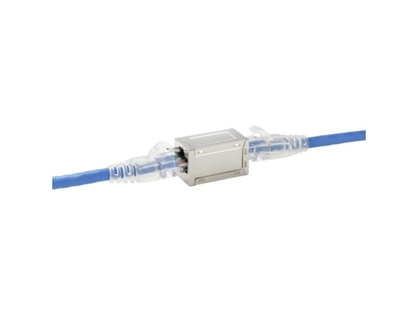 Renkforce RF-4562732, Flat, Metallisk, RJ-45, RJ-45, Hunkjønn, Hunkjønn