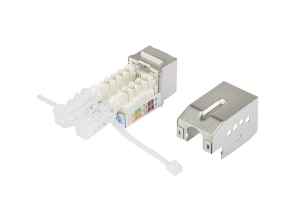 Renkforce RF-4848597, Flat, Hvit, RJ-45, Hunkjønn, 22/26, 500 MHz