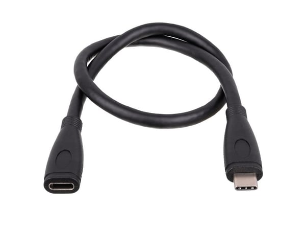 Akyga AK-USB-32 - USB-forlængerkabel - USB-C (han) til USB-C (hun) - USB 3.2 Gen 2 - 20 V - 5 A - 30 cm - 4K-tuki - lajittelu - lajittelu