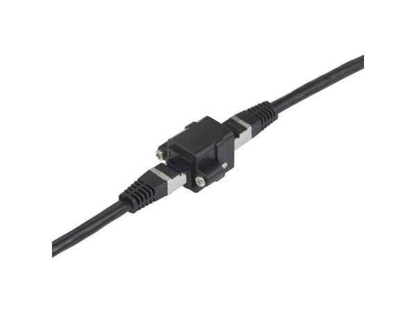 Renkforce RF-4712202, Flat, Sort, RJ-45, RJ-45, Hunkjønn, Hunkjønn