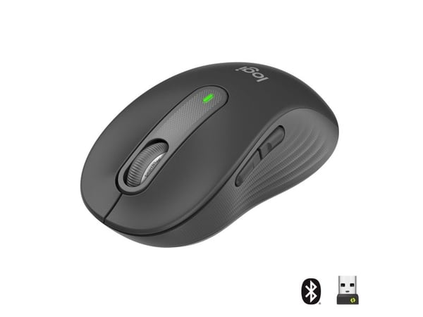Logitech Signature M650 for Business - Mus - optisk - 5 knapper - trådløs - 2.4 GHz, Bluetooth - Logitech Logi Bolt USB-mottaker - grafitt