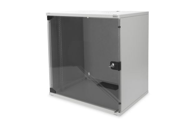 DIGITUS Professional Compact Series DN-19 12-U-S-1 - Skap - veggmonterbar - lysegrå, RAL 7035 - 12U - 19"
