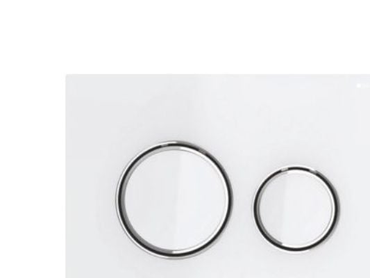 Geberit 115.884.SI.1, Skylleplate, Hvit, Kromfarget, Geberit, 246 mm, 14 mm, 164 mm