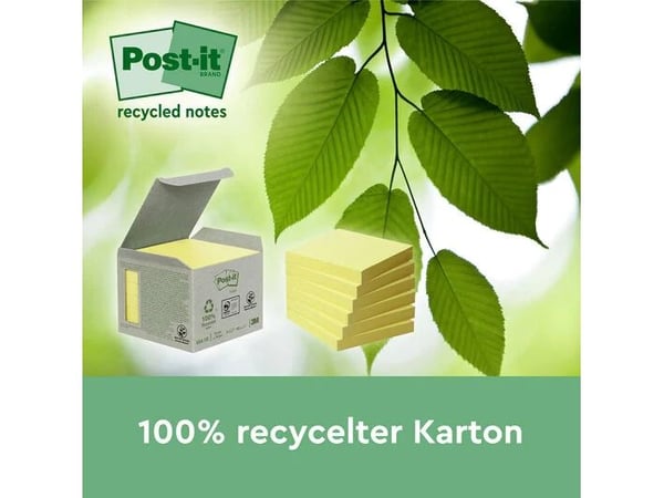 3M Post-it, firkant, Blå, Grønn, Rosa, Lilla, Papir, 60%, 76 mm, 100 ark