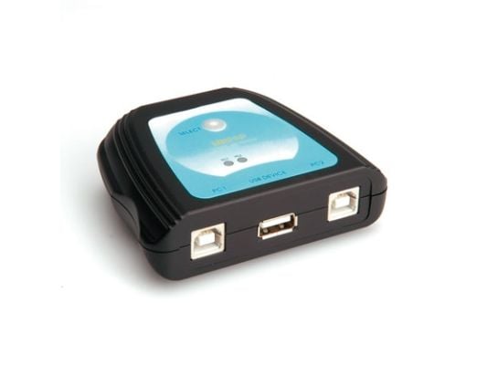 VALUE Manual USB 2.0 Printer Switch, 2 Ports, Langallinen, 70 x 25 x 90 mm, 2 x USB
