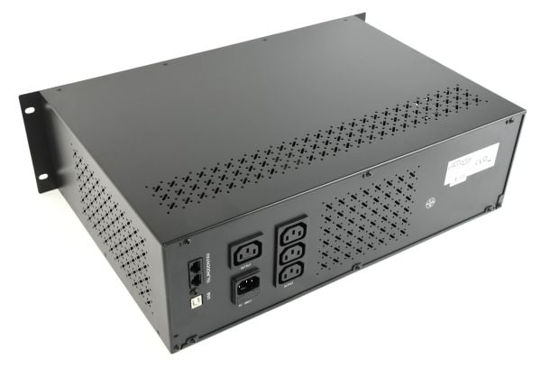 EnerGenie UPS-RACK-1500 - UPS (kan monteres i rack) - AC 220 V - 1500 VA - 8 Ah - USB - utgangskontakter: 3 - 3.4U